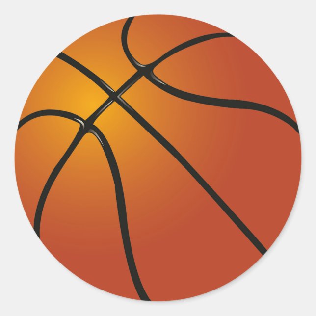 Pegatina Redonda Pegatinas/Baloncesto (Anverso)