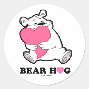 Pegatina Redonda Pegatinas Bear Hug