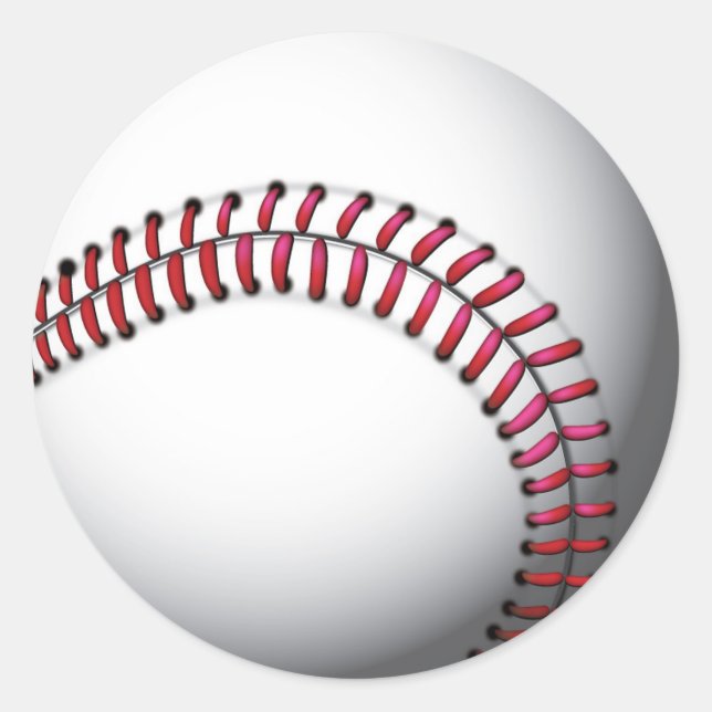 Pegatina Redonda Pegatinas/Béisbol (Anverso)