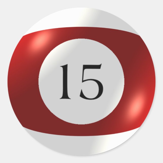 Pegatina Redonda Pegatinas - Billetes - 15 bolas (Anverso)