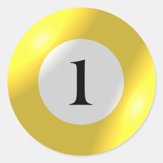 Pegatina Redonda Pegatinas - Billetes - 1 bola (Anverso)