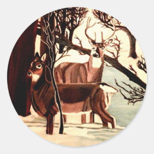 PEGATINA REDONDA PEGATINAS BLANCOS DE CINTA EN INVIERNO