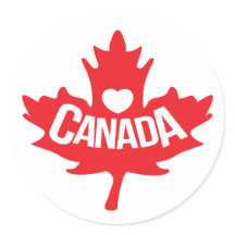 pegatinas blancos rojos de hoja de arce cardíaco d