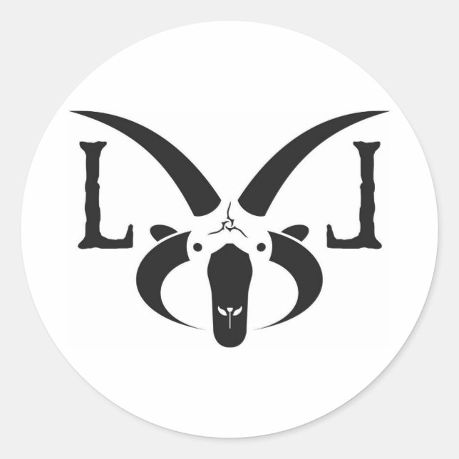 Pegatina Redonda Pegatinas cargados de Loaghtan (Anverso)