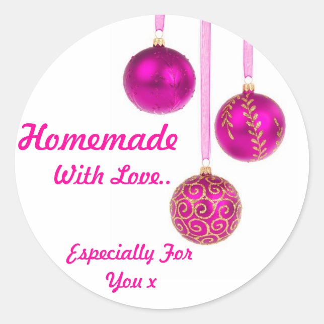 Pegatina Redonda Pegatinas caseros festivos (Anverso)