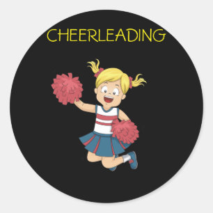 Pegatina Redonda PEGATINAS CHEERLEADING para chicas.