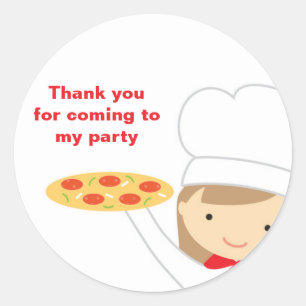 Pegatina Redonda Pegatinas Chicas Fiestas Pizza
