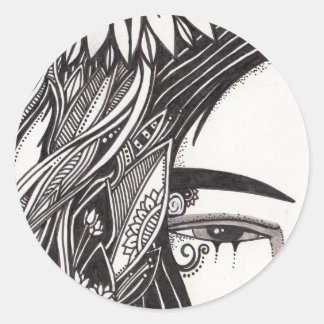 Pegatina Redonda Pegatinas Chicas góticos