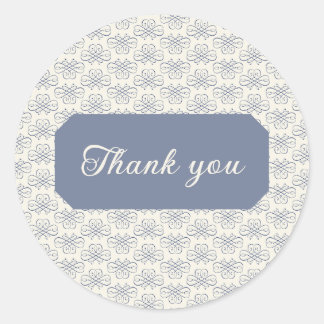 Pegatina Redonda Pegatinas Chinoserie Delft 