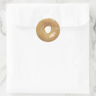 Pegatina Redonda Pegatinas clásicos de Novedad de donut glaseados