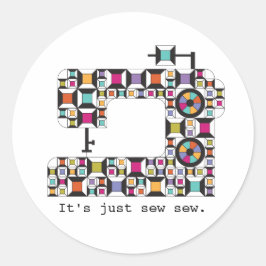 Pegatina Redonda Pegatinas coloridos del modelo del edredón de la