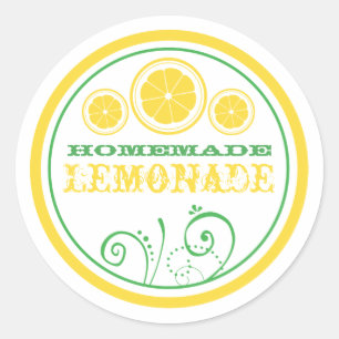 Pegatina Redonda Pegatinas con el logotipo del stand de Lemonade