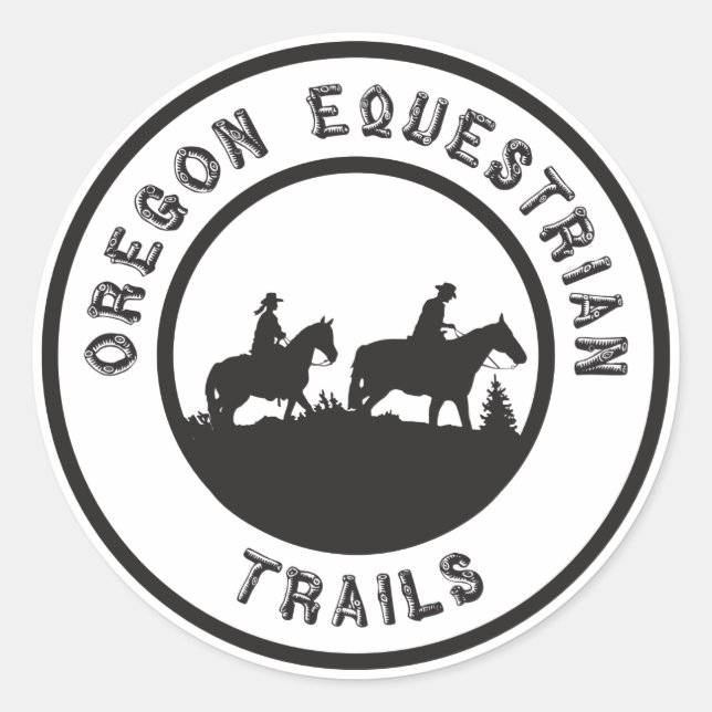 Pegatina Redonda Pegatinas con logotipo (Anverso)