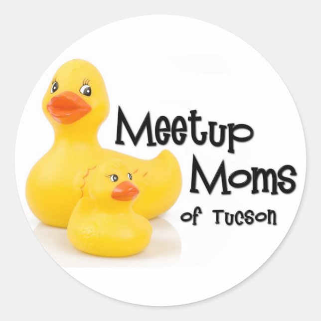 Pegatina Redonda Pegatinas con logotipo pequeño (Anverso)