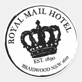 Pegatina Redonda Pegatinas con logotipo real