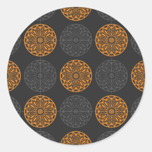 Pegatina Redonda pegatinas con motivos florales