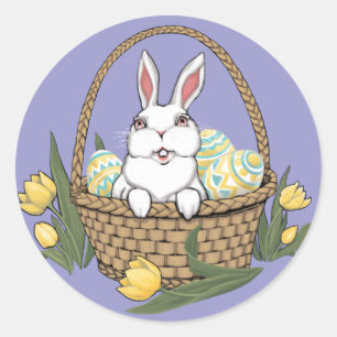 Pegatina Redonda Pegatinas Conejo de Pascua Pegatinas Clásicos de P