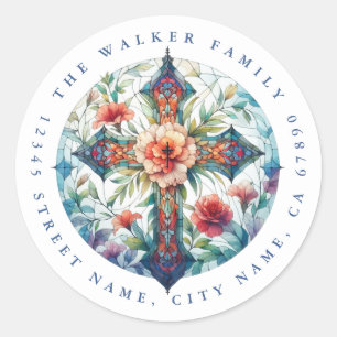 Pegatina Redonda Pegatinas cruzados