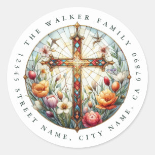 Pegatina Redonda Pegatinas cruzados