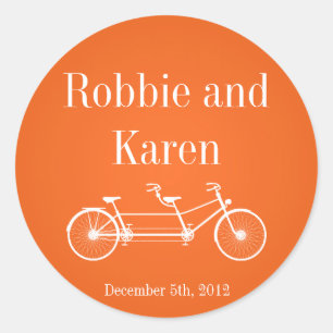 Pegatina Redonda pegatinas de 6 a 3" Naranja singulares bicicleta