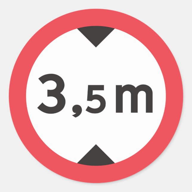 Pegatina Redonda Pegatinas de advertencia de altura (Anverso)