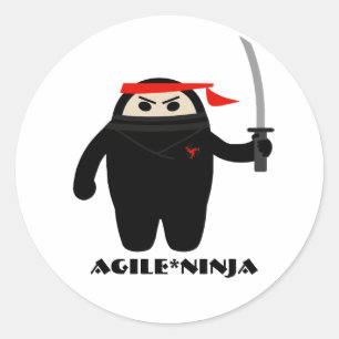 Pegatina Redonda Pegatinas de Agile Ninja