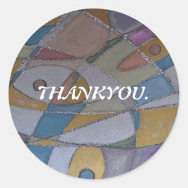 PEGATINA REDONDA PEGATINAS DE AGRADECIMIENTO DE LA ARTISTA PAULA RE