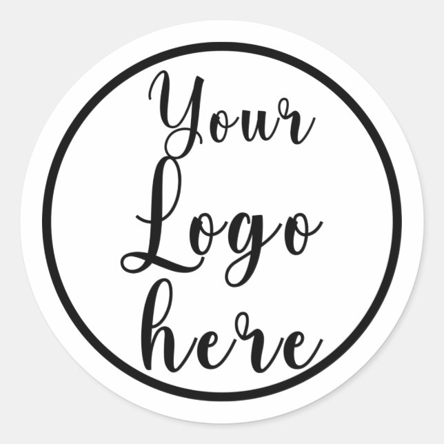 Pegatina Redonda Pegatinas de agradecimiento empresarial (Anverso)