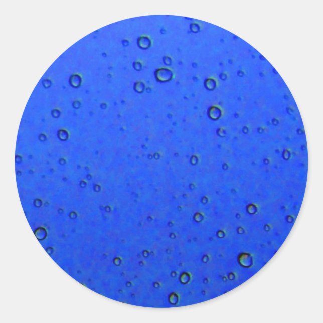 Pegatina Redonda Pegatinas de Agua Azul (Anverso)
