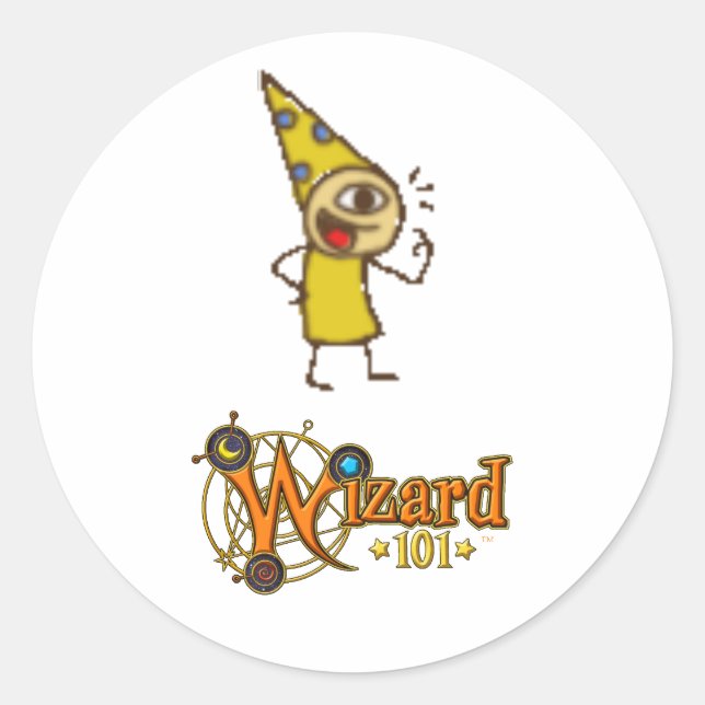 Pegatina Redonda Pegatinas de agujeros de mitos Wizard101 (Anverso)