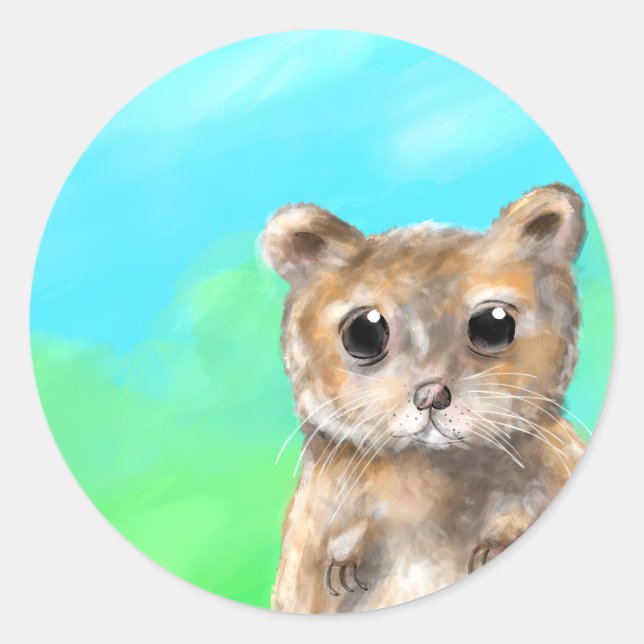 Pegatina Redonda Pegatinas de Alegría Inesperados (Anverso)