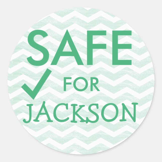 Pegatina Redonda Pegatinas de alimentos seguros para dietas especia (Anverso)