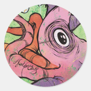 Pegatina Redonda Pegatinas de Andy Howell