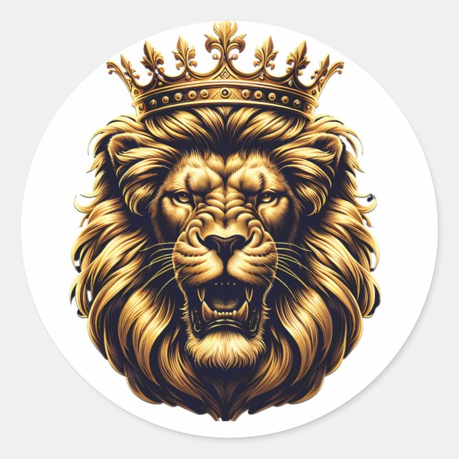 Pegatina Redonda pegatinas de animales (Anverso)