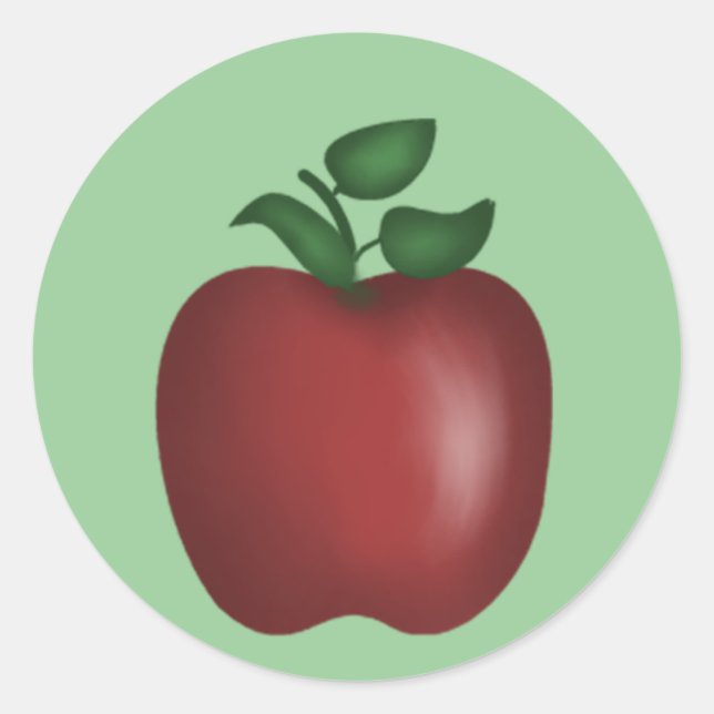 Pegatina Redonda Pegatinas de Apple (Anverso)