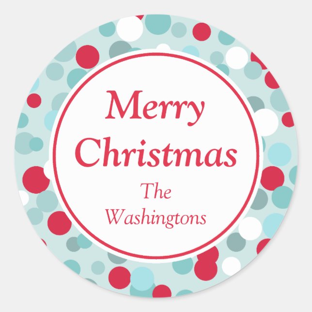 Pegatina Redonda Pegatinas de Aqua Holiday (Anverso)