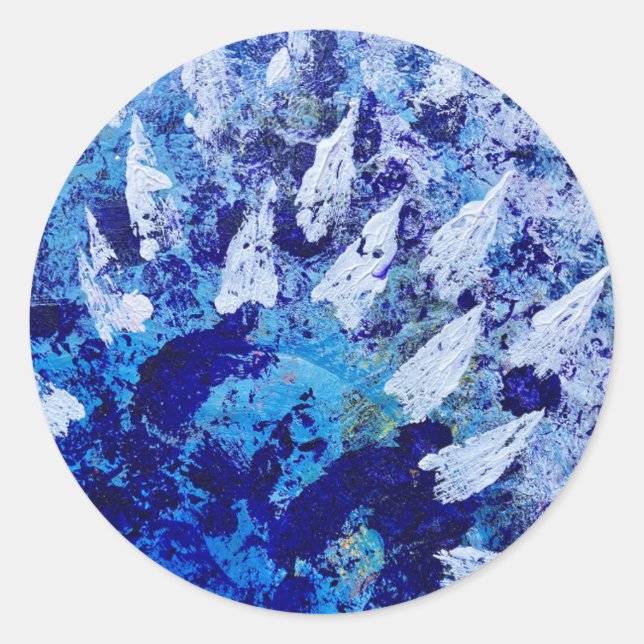 Pegatina Redonda Pegatinas de arte de Skyburst (Anverso)