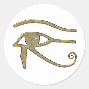 Pegatina Redonda Pegatinas de arte egipcios OJOS DE HORUS Wadjet