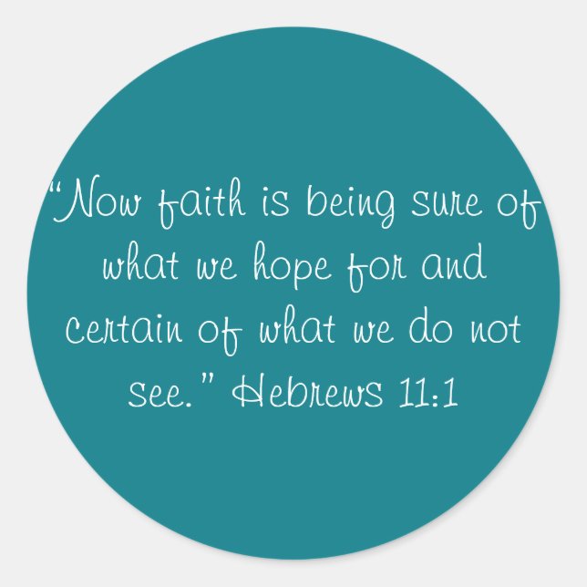 Pegatina Redonda pegatinas de arte "Faith" (Anverso)