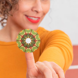 Pegatina Redonda Pegatinas de arte floral