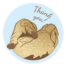 Pegatinas de Baby Shower bebe y azul mami elefante