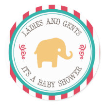 Pegatinas de Baby Shower de Little Peanut Circus