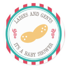 Pegatinas de Baby Shower de Little Peanut Circus