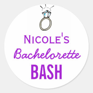 Pegatina Redonda Pegatinas de Bachelorette Bash