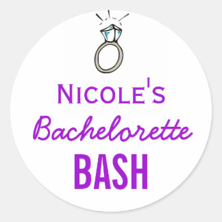 Pegatina Redonda Pegatinas de Bachelorette Bash