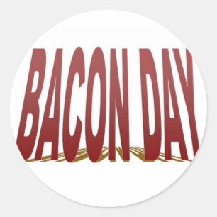 Pegatina Redonda Pegatinas de Bacon Day