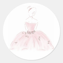 pegatinas de bailarina "Bonito en rosa"