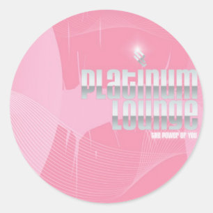 Pegatina Redonda Pegatinas de besos rosados