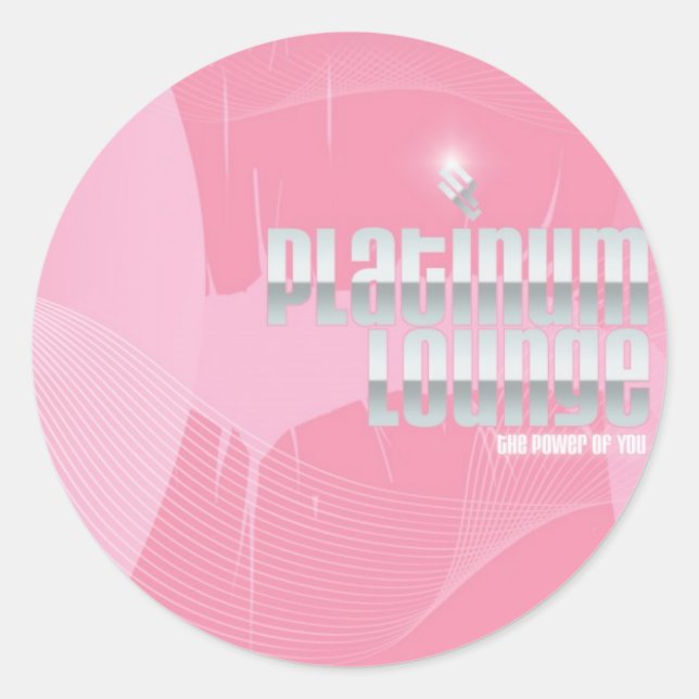 Pegatina Redonda Pegatinas de besos rosados (Anverso)