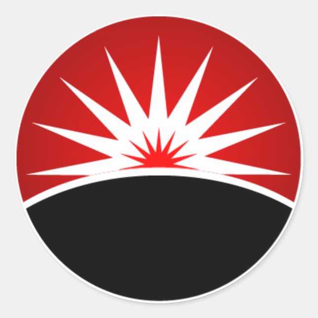 Pegatina Redonda Pegatinas de Big Beacon (Anverso)